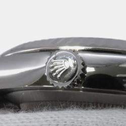 Pre Owned Rolex Datejust II 116334 Automatic Black 18k White Gold Stainless Steel Men's Wristwatch 41 mm