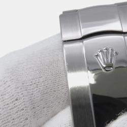 Pre Owned Rolex Datejust II 116334 Automatic Black 18k White Gold Stainless Steel Men's Wristwatch 41 mm