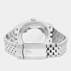 Pre Owned Rolex Datejust 126334-0016 Automatic Blue Oystersteel & 18k White Gold Men's Watch 41 mm