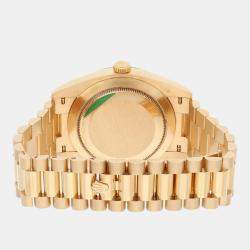 Pre Owned Rolex Day-Date 228238-0002 Automatic White 18k Yellow Gold Men's Watch 40 mm