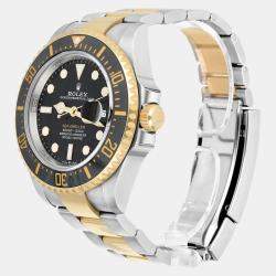 Pre Owned Rolex Sea-Dweller 126603 Automatic Black Oystersteel & 18k Yellow Gold Men's Watch 43 mm