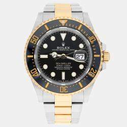 Pre Owned Rolex Sea-Dweller 126603 Automatic Black Oystersteel & 18k Yellow Gold Men's Watch 43 mm
