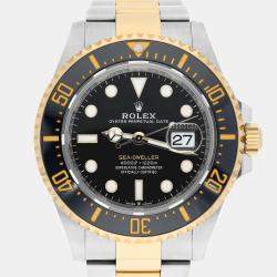 Pre Owned Rolex Sea-Dweller 126603 Automatic Black Oystersteel & 18k Yellow Gold Men's Watch 43 mm