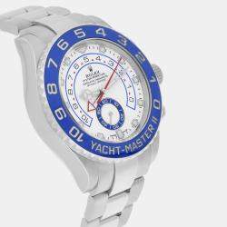 Pre Owned Rolex Yacht-Master II 116680 Automatic White Stainless Steel Men Watch 44mm