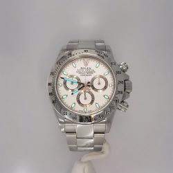 Pre Owned Rolex Cosmograph Daytona 116520 Automatic White Stainless Steel Men's Wristwatch 40 mm