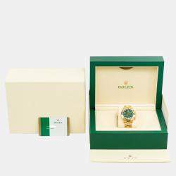 Pre Owned Rolex Cosmograph Daytona 116508 Automatic Green 18K Yellow Gold Men's Wristwatch 40 mm