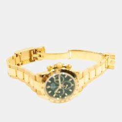 Pre Owned Rolex Cosmograph Daytona 116508 Automatic Green 18K Yellow Gold Men's Wristwatch 40 mm