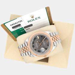 Pre Owned Rolex Datejust 126331 Automatic Slate 18K Rose Gold Stainless Steel Men's Wristwatch 41 mm