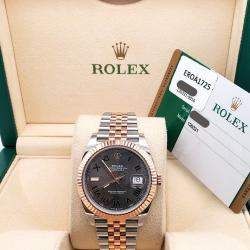 Pre Owned Rolex Datejust 126331 Automatic Slate 18K Rose Gold Stainless Steel Men's Wristwatch 41 mm