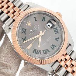 Pre Owned Rolex Datejust 126331 Automatic Slate 18K Rose Gold Stainless Steel Men's Wristwatch 41 mm