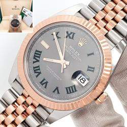 Pre Owned Rolex Datejust 126331 Automatic Slate 18K Rose Gold Stainless Steel Men's Wristwatch 41 mm