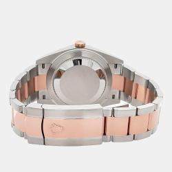 Pre Owned Rolex Datejust 126331 Automatic Chocolate 18K Rose Gold Stainless Steel Men's Wristwatch 41 mm