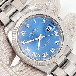 Pre Owned Rolex Datejust 126334 Automatic Blue 18K White Gold Stainless Steel Men's Wristwatch 41 mm