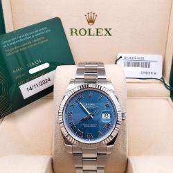 Pre Owned Rolex Datejust 126334 Automatic Blue 18K White Gold Stainless Steel Men's Wristwatch 41 mm