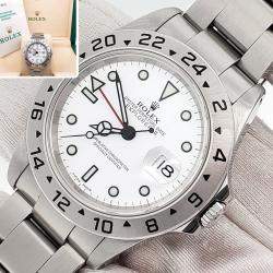 Pre Owned Rolex Explorer II 16570 Automatic White Stainless Steel Men's Wristwatch 40 mm