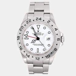 Pre Owned Rolex Explorer II 16570 Automatic White Stainless Steel Men's Wristwatch 40 mm