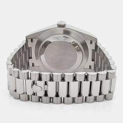 Pre Owned Rolex President Day-Date 228206 Automatic Ice Blue Platinum Men's Wristwatch 40 mm