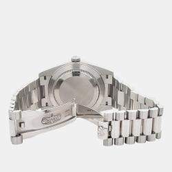 Pre Owned Rolex President Day-Date 228206 Automatic Ice Blue Platinum Men's Wristwatch 40 mm