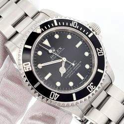 Pre Owned Rolex Submariner 14060 Automatic Black Stainless Steel Men's Wristwatch 40 mm