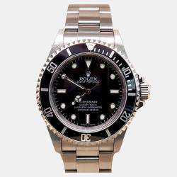 Pre Owned Rolex Submariner 14060 Automatic Black Stainless Steel Men's Wristwatch 40 mm