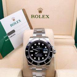 Pre Owned Rolex Submariner 116610LN Automatic Black Stainless Steel Men's Wristwatch 40 mm