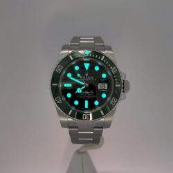 Pre Owned Rolex Submariner 116610LV Automatic Green Ceramic Stainless Steel Men's Wristwatch 40 mm