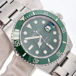 Pre Owned Rolex Submariner 116610LV Automatic Green Ceramic Stainless Steel Men's Wristwatch 40 mm