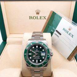 Pre Owned Rolex Submariner 116610LV Automatic Green Ceramic Stainless Steel Men's Wristwatch 40 mm