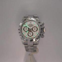 Pre Owned Rolex Cosmograph Daytona 116520 Automatic White Stainless Steel Men's Wristwatch 40 mm