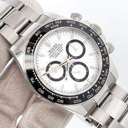 Pre Owned Rolex Cosmograph Daytona 126500LN Automatic White Panda Stainless Steel Men's Wristwatch 40 mm