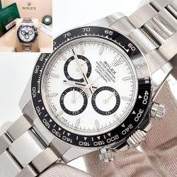 Pre Owned Rolex Cosmograph Daytona 126500LN Automatic White Panda Stainless Steel Men's Wristwatch 40 mm