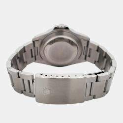 Pre Owned Rolex Explorer II 16570 Automatic Black Stainless Steel Men's Wristwatch 40 mm