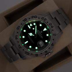 Pre Owned Rolex Explorer II 16570 Automatic Black Stainless Steel Men's Wristwatch 40 mm