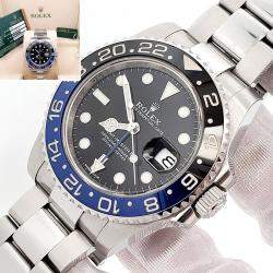 Pre Owned Rolex GMT-Master II 116710BLNR Automatic Black Stainless Steel Men's Wristwatch 40 mm