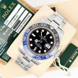 Pre Owned Rolex GMT-Master II 116710BLNR Automatic Black Stainless Steel Men's Wristwatch 40 mm