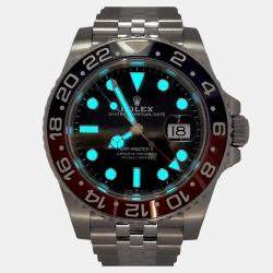 Pre Owned Rolex GMT-Master II 126710BLRO Automatic Black Stainless Steel Men's Wristwatch 40 mm
