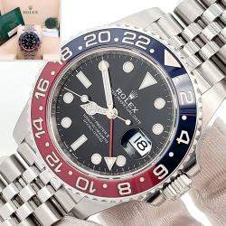 Pre Owned Rolex GMT-Master II 126710BLRO Automatic Black Stainless Steel Men's Wristwatch 40 mm