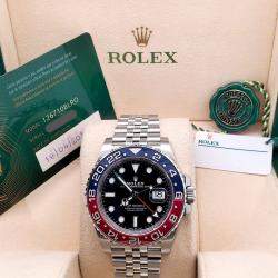Pre Owned Rolex GMT-Master II 126710BLRO Automatic Black Stainless Steel Men's Wristwatch 40 mm