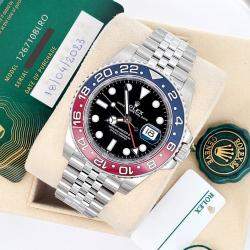 Pre Owned Rolex GMT-Master II 126710BLRO Automatic Black Stainless Steel Men's Wristwatch 40 mm