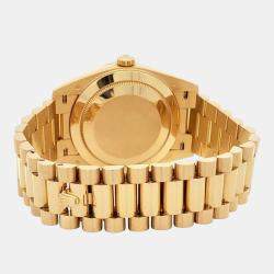 Pre Owned Rolex Day-Date President 228238 Automatic Silver 18k Yellow Gold Men's Wristwatch 40 mm