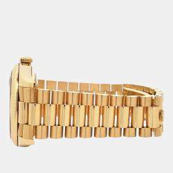 Pre Owned Rolex Day-Date President 228238 Automatic Silver 18k Yellow Gold Men's Wristwatch 40 mm