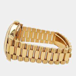 Pre Owned Rolex Day-Date President 228238 Automatic Silver 18k Yellow Gold Men's Wristwatch 40 mm
