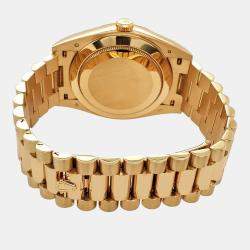 Pre Owned Rolex Day-Date President 228238 Automatic Silver 18k Yellow Gold Men's Wristwatch 40 mm