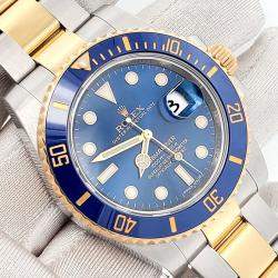 Pre Owned Rolex Submariner 116613LB Automatic Blue 18k Yellow Gold Stainless Steel Men's Wristwatch 40 mm