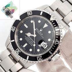 Pre Owned Rolex Submariner 16610 Automatic Stainless Steel Men's Wristwatch 40 mm