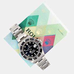 Pre Owned Rolex Submariner 16610 Automatic Stainless Steel Men's Wristwatch 40 mm