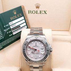 Pre Owned Rolex Yacht-Master 16622 Automatic Platinum Stainless Steel Men's Wristwatch 40 mm