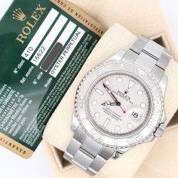 Pre Owned Rolex Yacht-Master 16622 Automatic Platinum Stainless Steel Men's Wristwatch 40 mm
