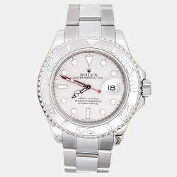 Pre Owned Rolex Yacht-Master 16622 Automatic Platinum Stainless Steel Men's Wristwatch 40 mm