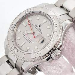 Pre Owned Rolex Yacht-Master 16622 Automatic Platinum Stainless Steel Men's Wristwatch 40 mm